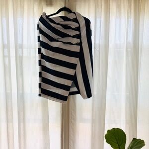 Eva Mendes for New York & Company Navy and White Striped Skirt